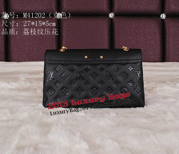 Louis Vuitton Monogram Empreinte Pallas Chain Bag M41202 Black