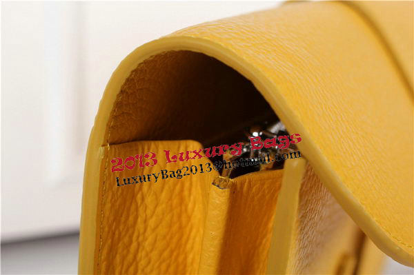 Hermes Jige Clutch Bag Calfskin Leather HQ864 Yellow