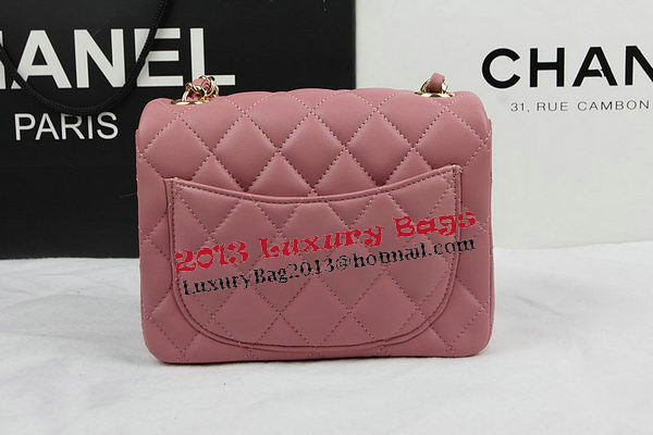 Chanel Classic MINI Flap Bag Pink Original Sheep Leather CF1115 Gold