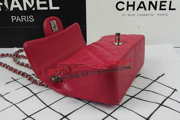 Chanel Classic MINI Flap Bag Rose Cannage Pattern CF1119 Silver