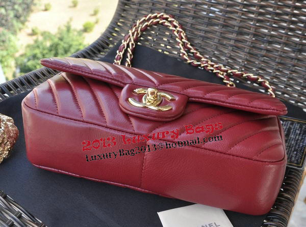 Chanel Classic Flap Bag Sheepskin Leather A92516 Burgundy