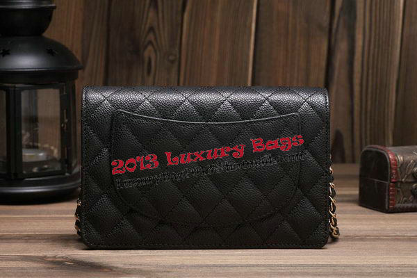 Chanel mini Flap Bag A33814 Black Cannage Pattern Gold