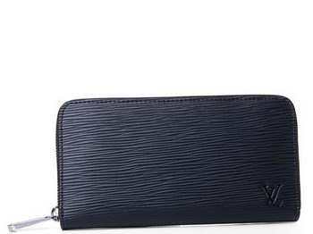 LOUIS VUITTON M6385N EPI LEATHER ZIPPY ORGANIZER BLACK