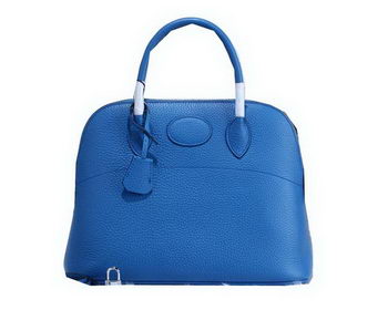 Hermes Bolide 31CM Calfskin Leather Tote Bag H509083 Blue