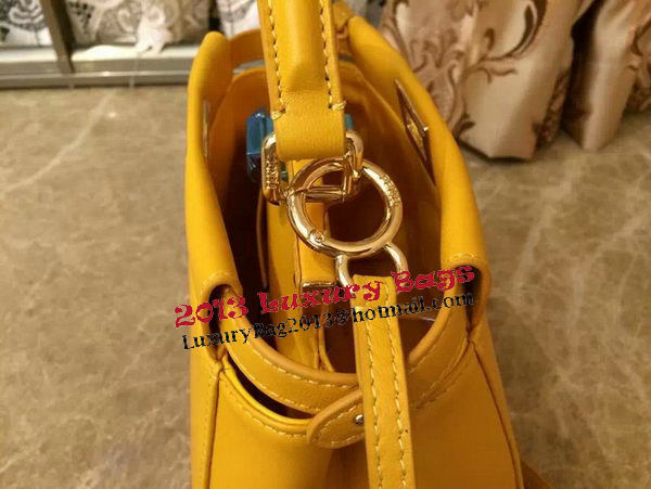 Fendi mini Peekaboo Bag Original Leather 55211 Yellow