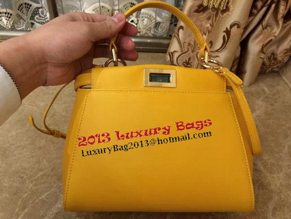 Fendi mini Peekaboo Bag Original Leather 55211 Yellow