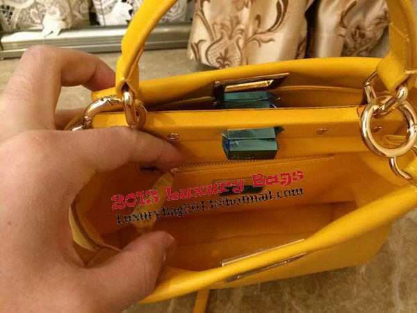 Fendi mini Peekaboo Bag Original Leather 55211 Yellow