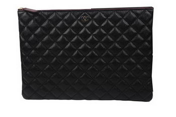 Chanel Clutch Bag Black Original Cannage Pattern A69254 A69253 A69252 Gold