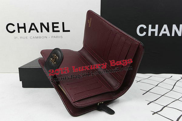 Chanel Matelasse Bi-Fold Wallet Black Original Cannage Pattern A48667 Gold