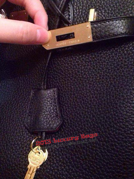 Hermes Birkin 35CM 30CM 30CM Tote Bag Grainy Leather H35H30H25 Black