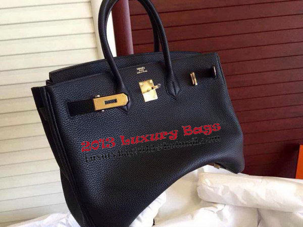 Hermes Birkin 35CM 30CM 30CM Tote Bag Grainy Leather H35H30H25 Black