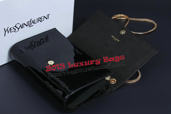 Yves Saint Laurent Classic Patent Clutch 311010 Black