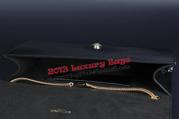 Yves Saint Laurent Classic Patent Clutch 311010 Black