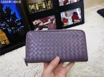 Bottega Veneta Intrecciato Nappa Zip Around Wallet BV5808 Lavender