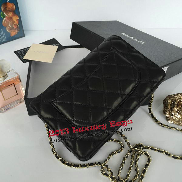 Chanel mini Flap Bag Black Original Sheepskin A33814 Gold