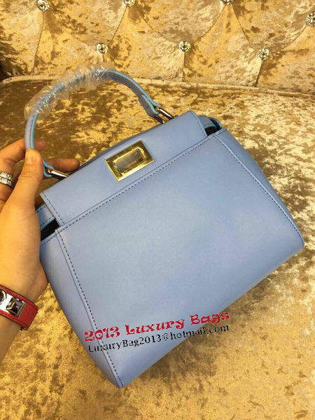 Fendi mini Peekaboo Bag Calfskin Leather 30320 SkyBlue