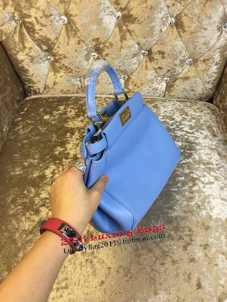 Fendi mini Peekaboo Bag Calfskin Leather 30320 SkyBlue