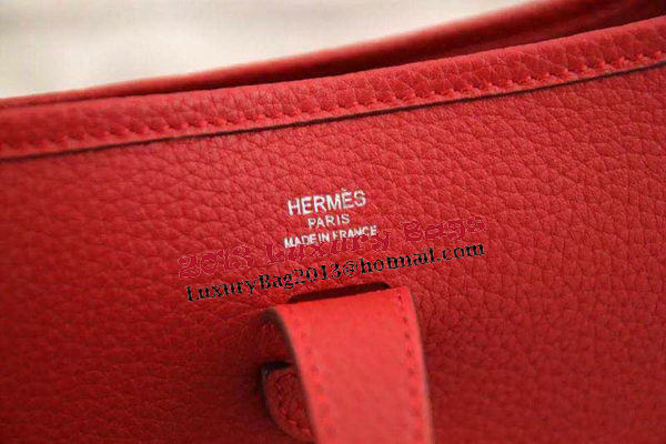 Hermes Evelyne 28cm Messenger Bag Original Leather H1188 Red