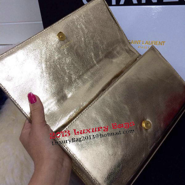 Yves Saint Laurent Classic Monogramme Clutch 30210 Gold