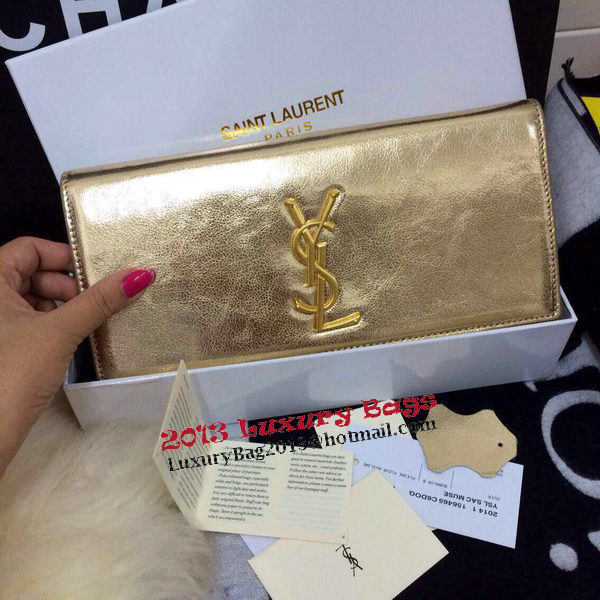 Yves Saint Laurent Classic Monogramme Clutch 30210 Gold