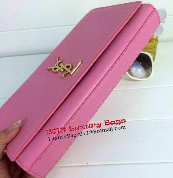 Yves Saint Laurent Classic Monogramme Clutch 30210 Pink