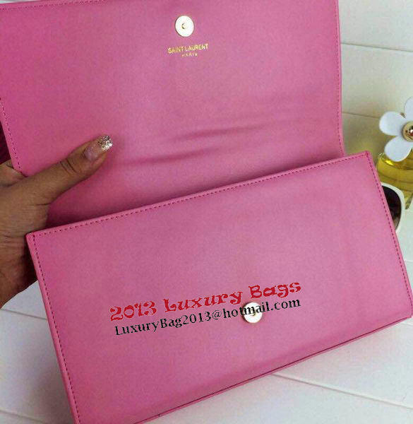 Yves Saint Laurent Classic Monogramme Clutch 30210 Pink