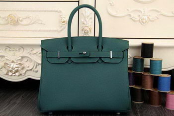 Hermes Birkin 35CM 30CM Tote Bag Original Leather HB35O Dark Green