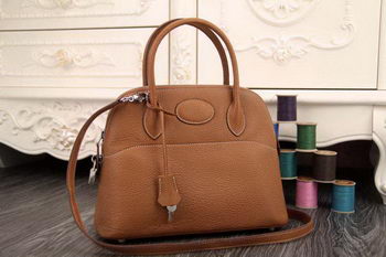 Hermes Bolide 31CM Original Leather Tote Bag Wheat