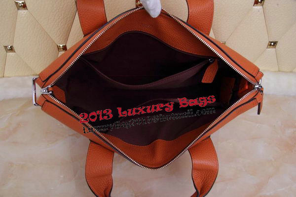 Hermes Briefcase Original Grainy Leather H8813T Orange