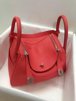 Hermes Lindy 30CM Original Leather Shoulder Bag HLD30 Light Red