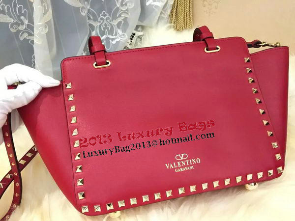 Valentino Garavani Rockstud Medium Tote Bag VO0812T Red