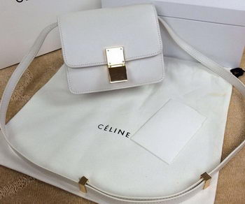 Celine Classic Box mini Flap Bag Smooth Leather C11041T White