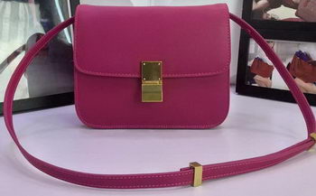 Celine Classic Box Flap Bag Calfskin Leather C88008 Rosy