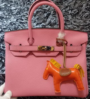 Hermes Birkin 30CM Tote Bags Litchi Leather H30LI Cherry