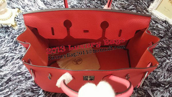 Hermes Birkin 35CM Tote Bag Litchi Leather HB35GL Cherry