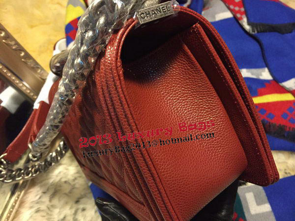 Boy Chanel Flap Shoulder Bag Cannage Pattern A67086 Burgundy