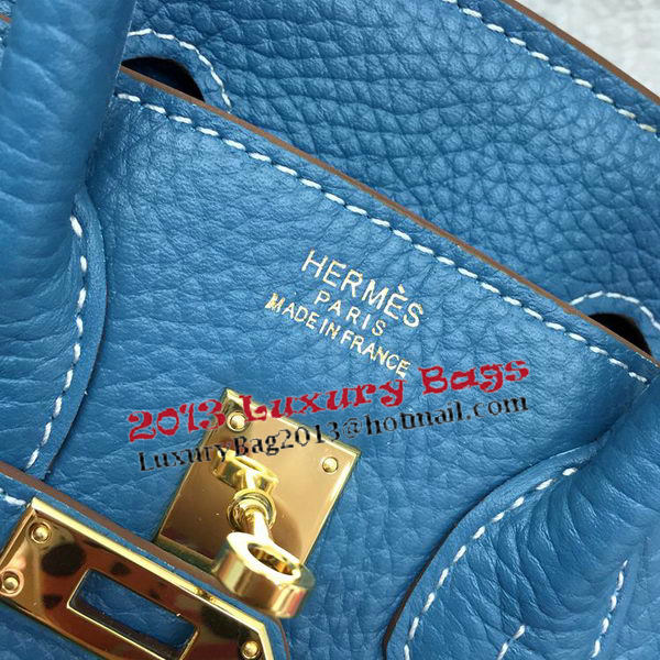 Hermes Birkin 25CM Tote Bag Original Leather H25T Blue