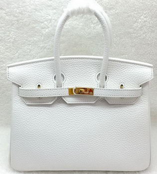 Hermes Birkin 25CM Tote Bag Original Leather H25T White