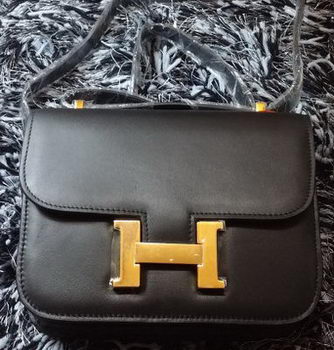 Hermes Constance Bag Smooth Leather H9998S Black