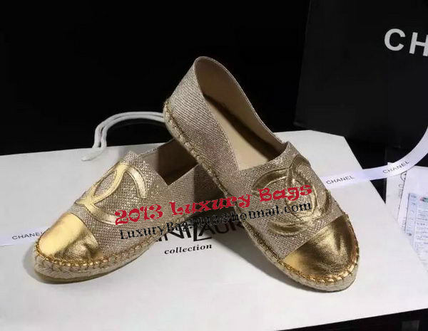 Chanel Leather Espadrilles CH1238LRF Gold