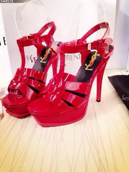 Yves Saint Laurent 130mm Pump Sandals Patent YSL250LWR Red