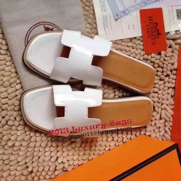 Hermes Slipper Calfskin Leather HO0476 OffWhite