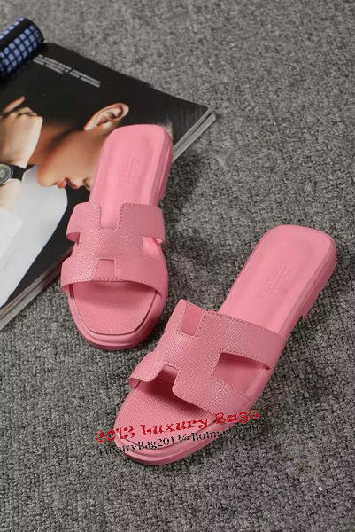 Hermes Slipper Togo Leather HO060 Pink