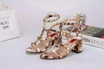 Valentino Sandals Leather VT525 Gold