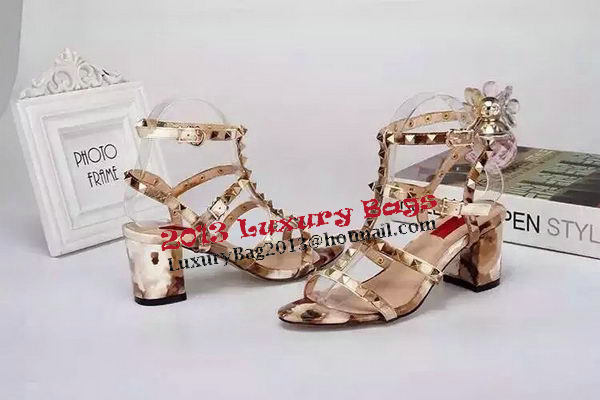 Valentino Sandals Leather VT525 Gold