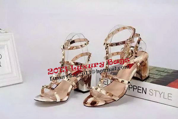 Valentino Sandals Leather VT525 Gold