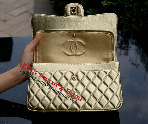 Chanel 2.55 Series Flap Bag Gold Sheepskin Leather A1112 Gold