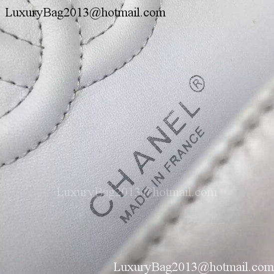 Chanel 2.55 Series Flap Bag OffWhite Sheepskin Leather A06375 Silver