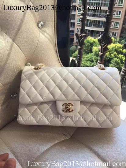 Chanel 2.55 Series Flap Bag White Original Leather A01112 Gold