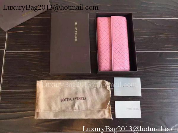 Bottega Veneta Intrecciato Nappa Tri-Flod Wallet BV150507 Pink